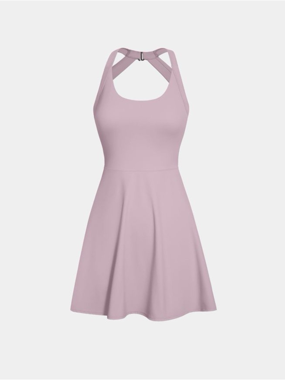 HALARA Softly Zero Backless Twisted Cool Touch Dress Size Small NWT Pink Purple